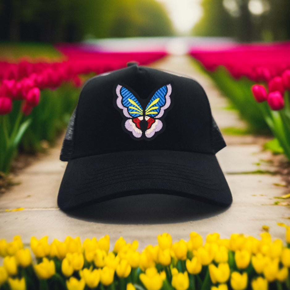 Multi Color Butterfly Trucker Hat